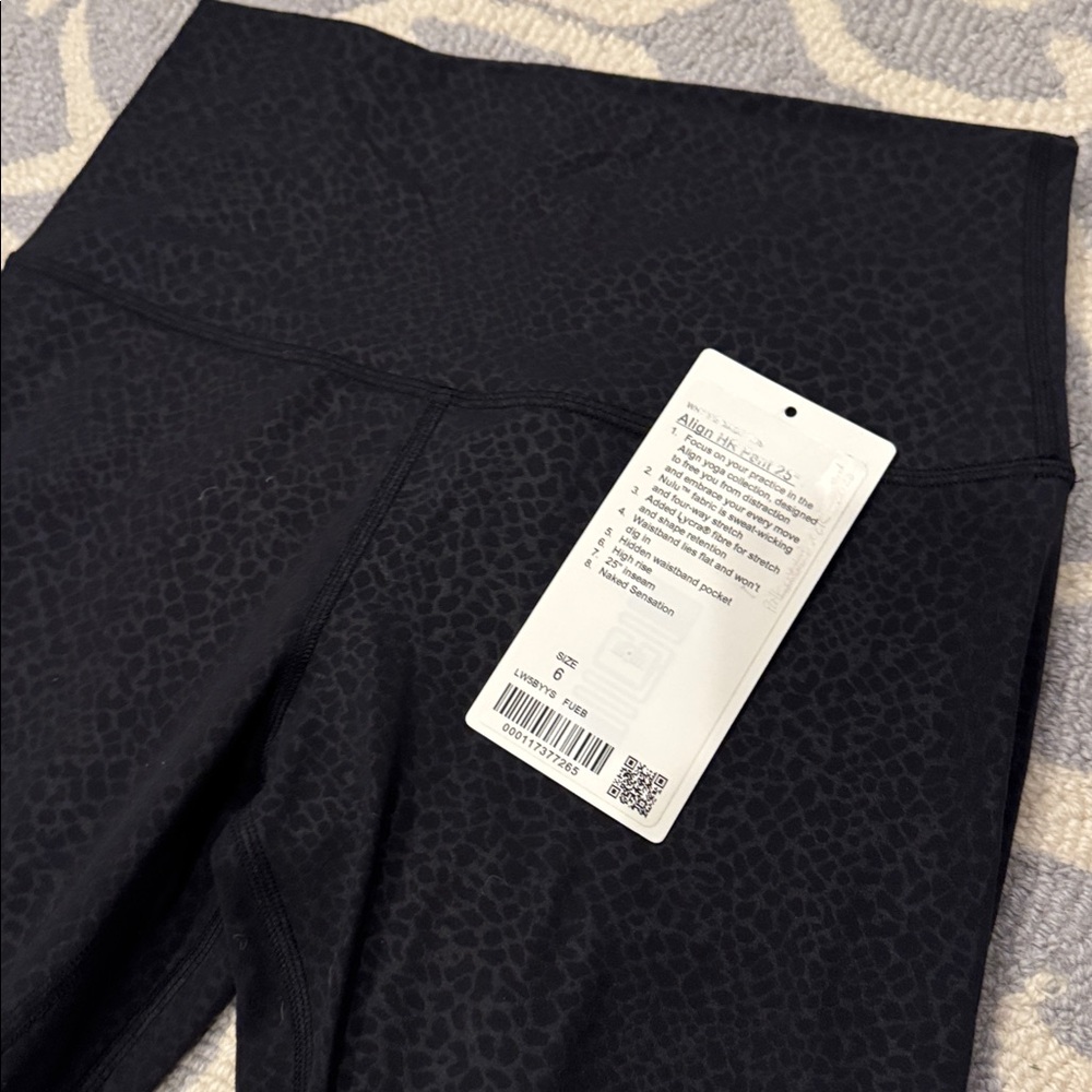 ⚫️ Lululemon Align HR Pant 25" Code Emboss Black - Picture 6 of 9